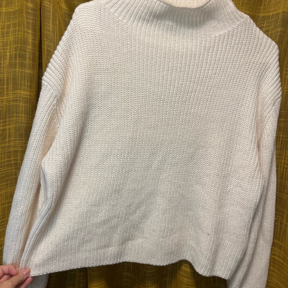 Calvin Klein Jeans Cream Turtleneck Sweater